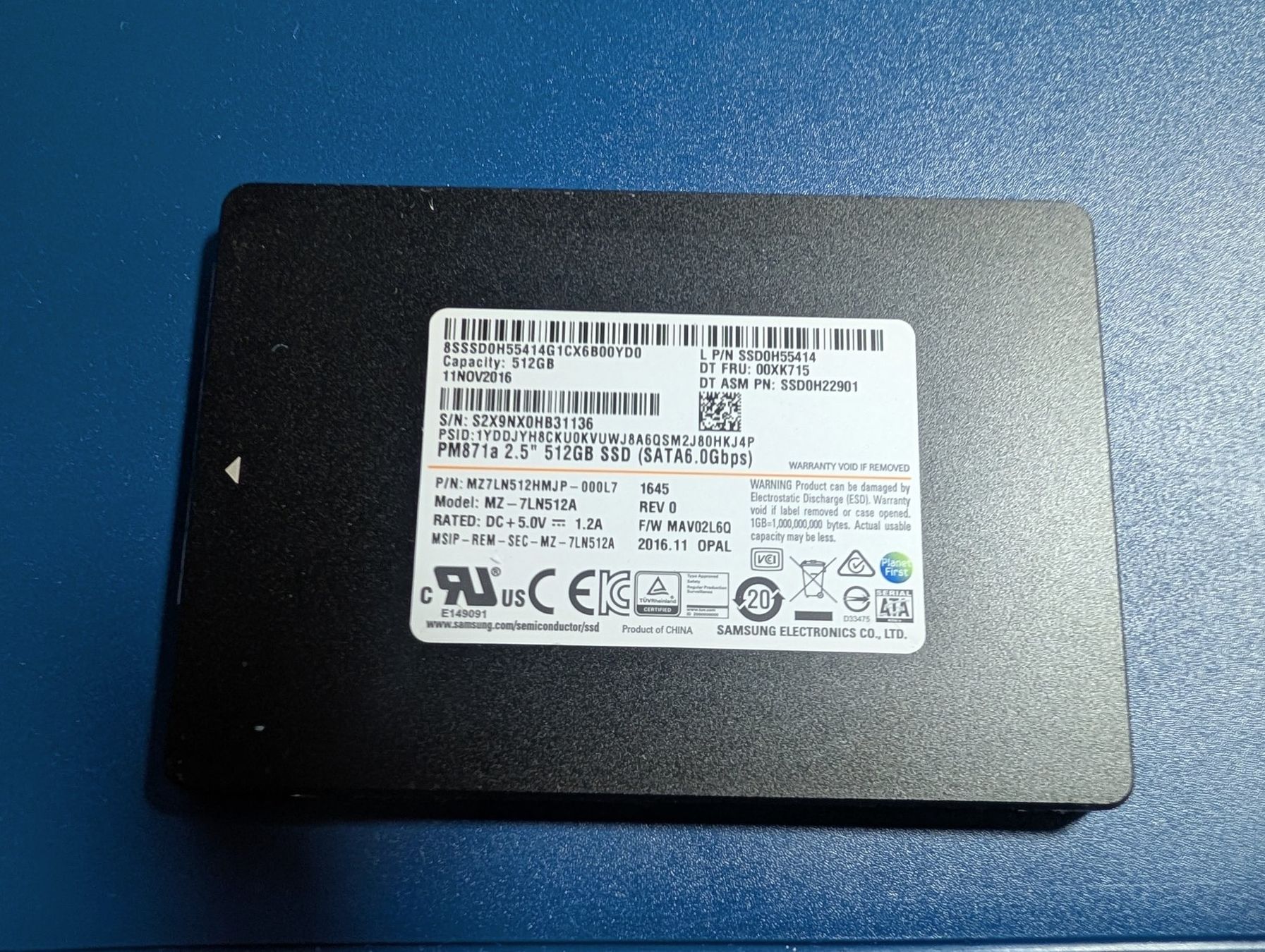 Samsung Dischi rigidi: Samsung SSD 512 GB SATA 6.0 GBps – Usato da Stans venduto da Magas
