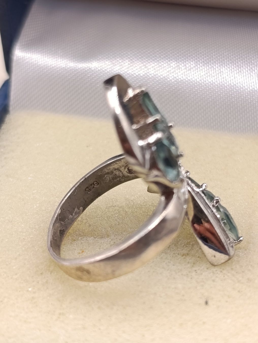 Ringe: Vintage versilberte Ring mit Schmucksteine Top – Gebraucht aus Steffisburg von 1.Schmuckschatulle 6