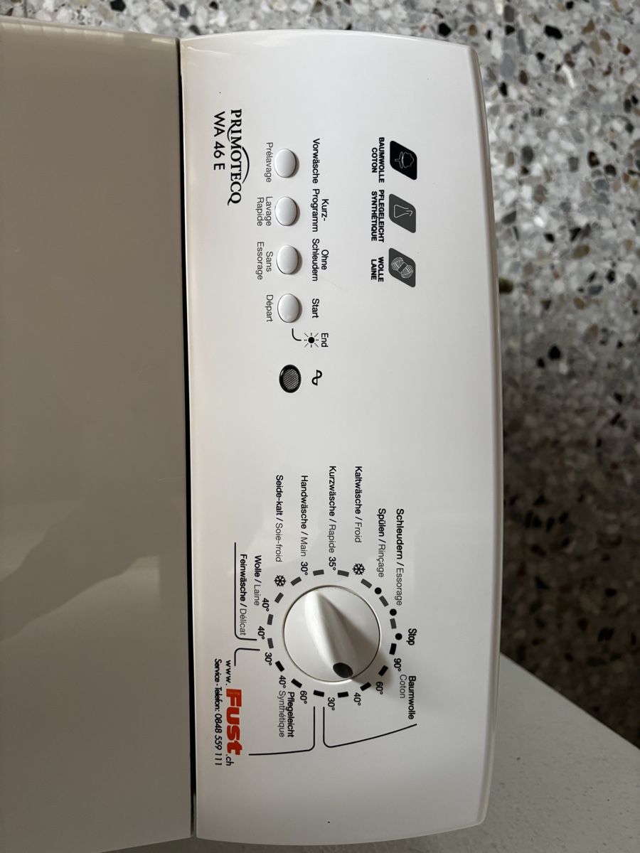 Fust Machines à laver: Toploader Washing Machine PRIMOTECQ WA 46 E good condition – D'occasion à Hauterive NE par ole_5pdz 8