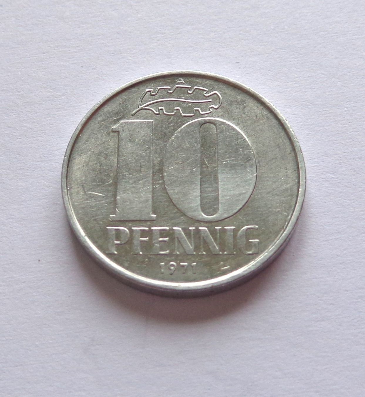 Tutti le monete: 10 Pfennig DDR 1971 – Usato da Kriens venduto da TSCH1