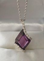 Zeitlose Eleganz - Amethyst Silber 925 Anhänger - NEU