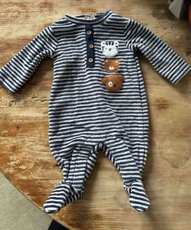 Prenatal Baby Strampler blau Grösse 50