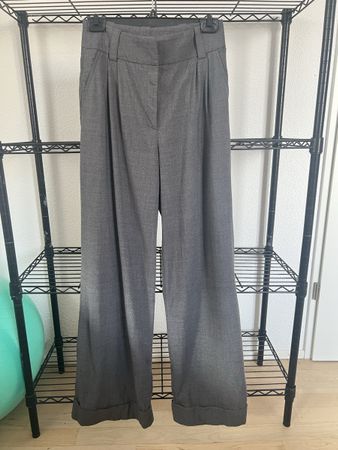 JC de CASTELBAJAC Wool Wide-Leg Trousers Grey – Size 42