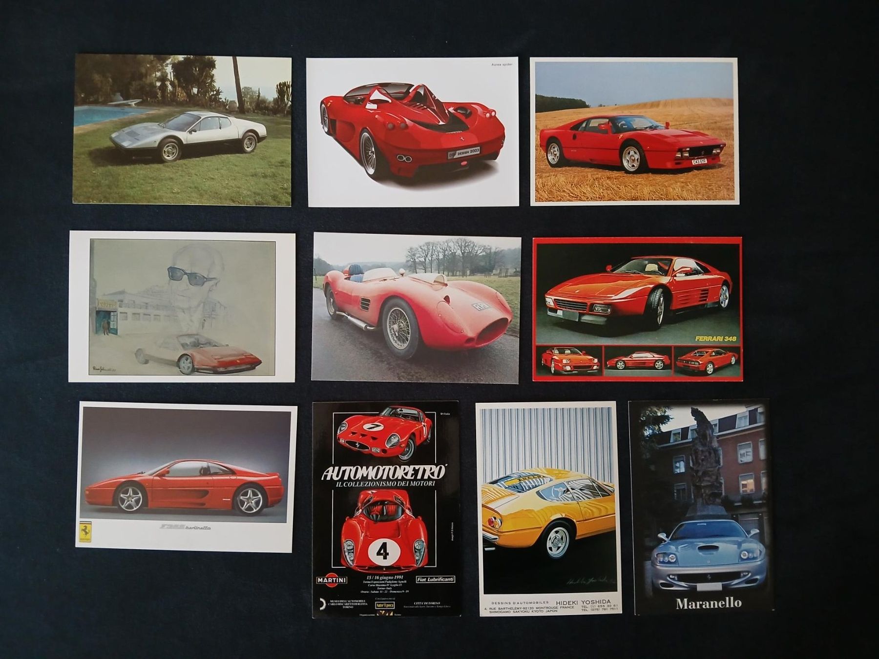 Cartoline postali: 10x Postkarten; Ferrari – Usato da Aarburg venduto da Hktm