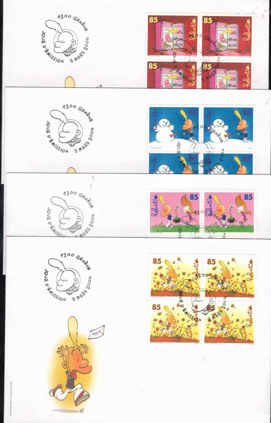 Tutti i francobolli: 2004  FDC 4er Comics  aus ABO – Nuovo (secondo la descrizione) da Rheinau venduto da loxis