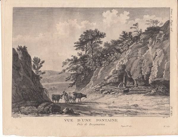 Incisioni: BREMGARTEN, FONTAINE, KUPFERSTICH 1788 – Antico da Grüningen venduto da Kartensammler 2