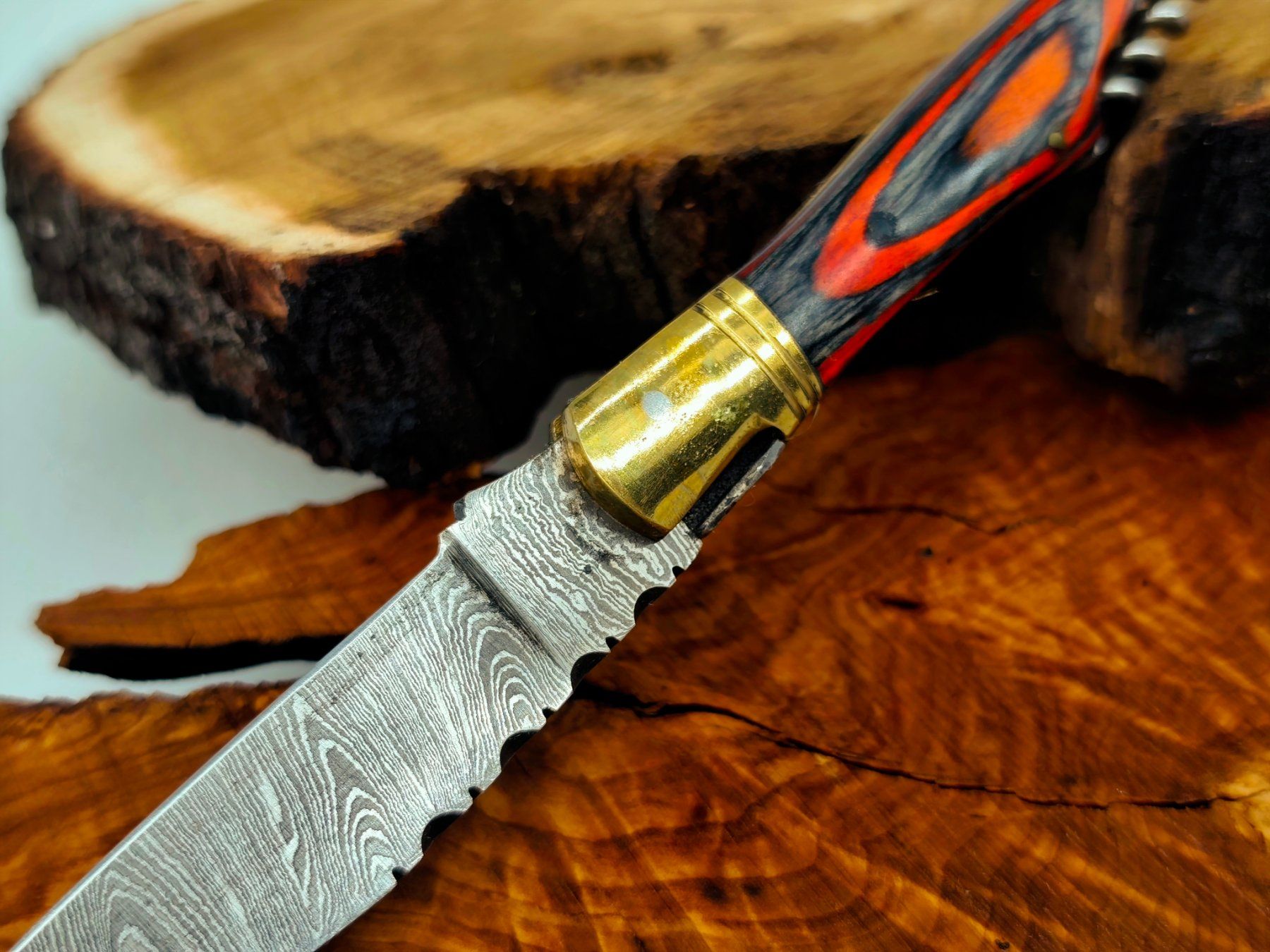 Accessori: Laguiole Damast Messer Klappmesser echtes Damastmesser – Nuovo e nell'imballaggio originale da Arlesheim venduto da Premius_1 4