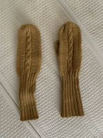 Strick Handschuhe hellbraun
