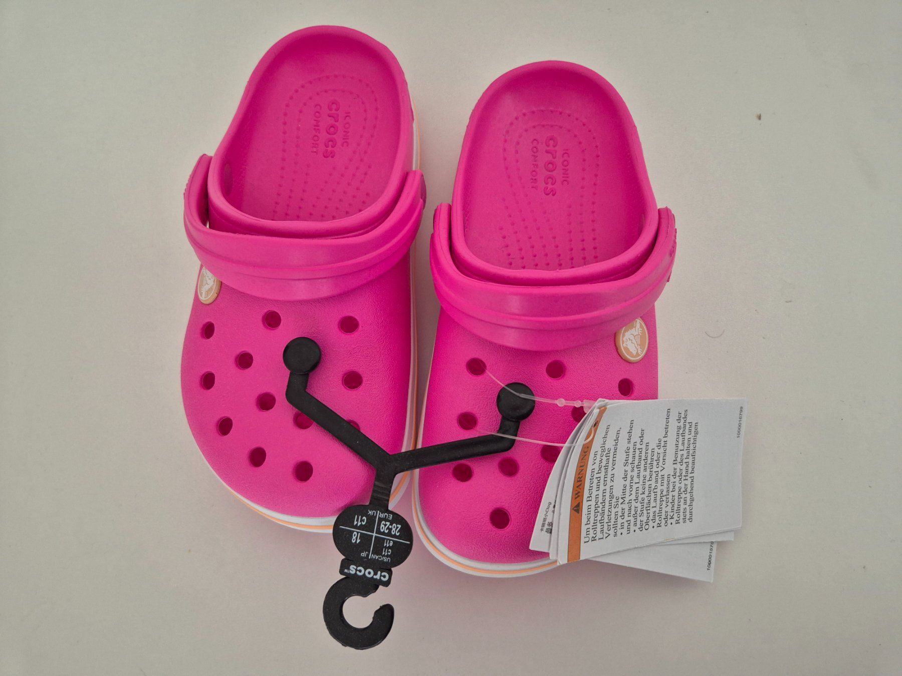 Crocs Schuhe für Jungen: Kinder Crocband Clog Crocs Pink Gr. 28/29 – Neu und originalverpackt aus Aarburg von NDK 1