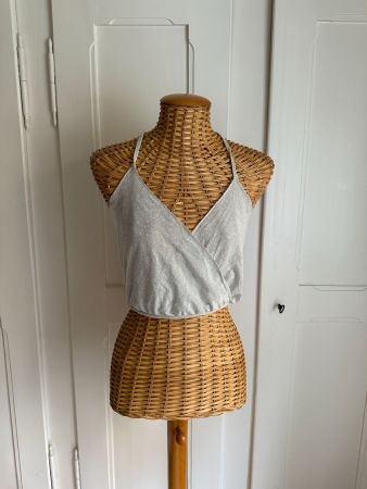 SUITE BENEDICT - cropped Top silbern S