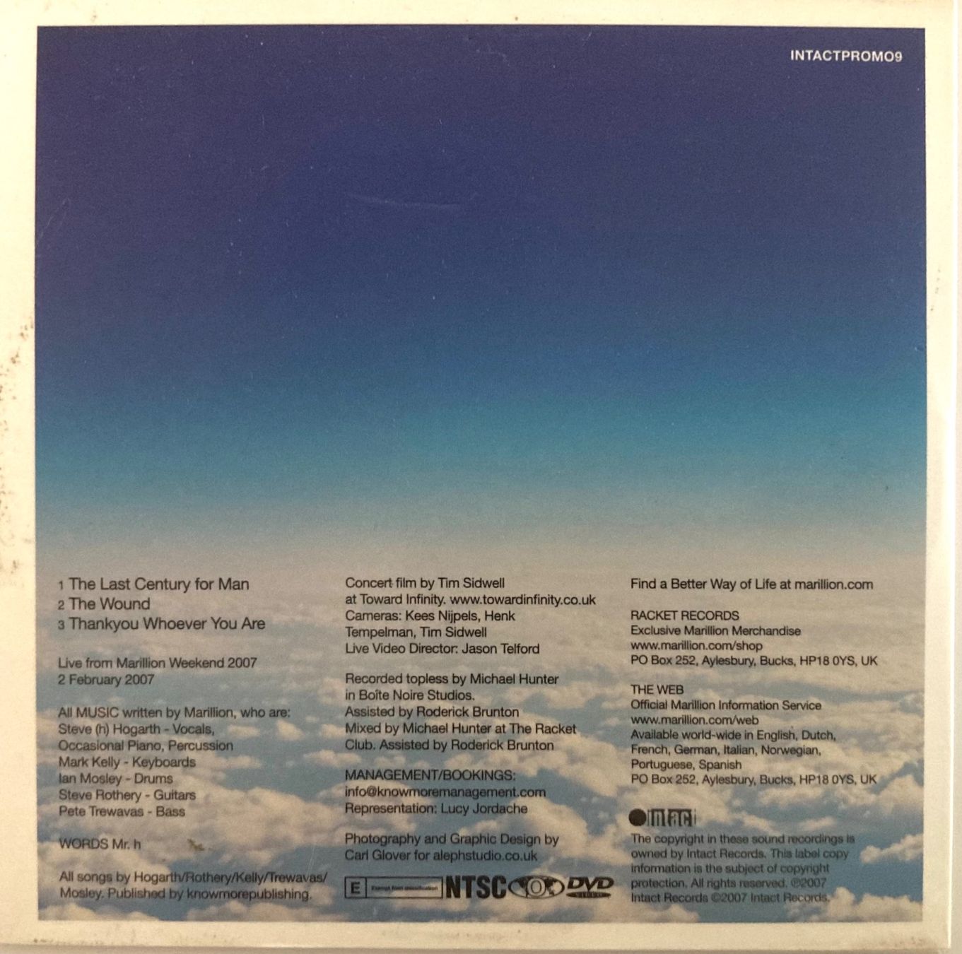 Tutti i DVDs: MARILION - SOMETHING ELSE – Usato da Poliez-Pittet venduto da Newtown-Records 1
