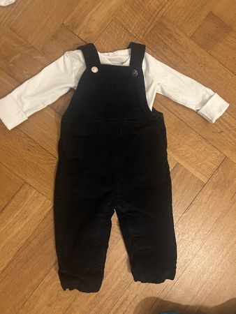 Outfit mit neuwertiger Jacadi Manchester Latzhose, 12 M/74cm