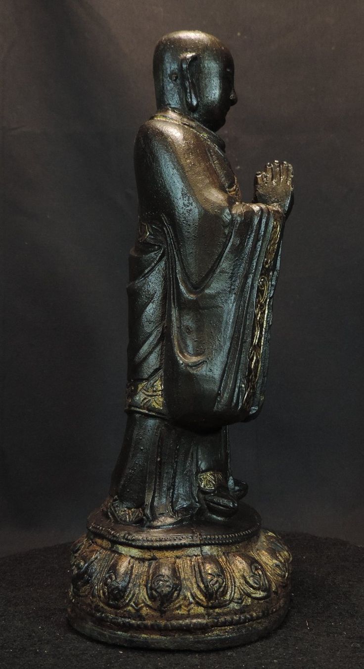 Sculture & Statue: Buddhistische Mönchsfigur Metall, Eisenguss – Usato da Duggingen venduto da roterbambus 3