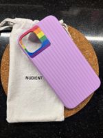 Nudient Handyhülle (hart) für Iphone 13 lila Regenbogen 🌈