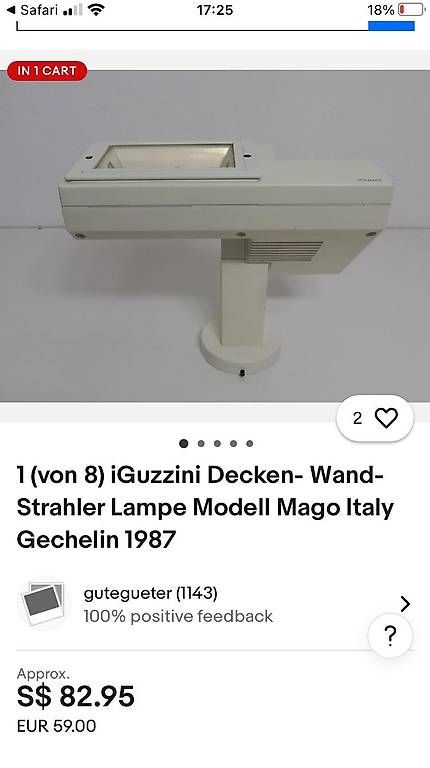 Guzzini Lampadari & plafoniere: Guzzini Wand-Decken Lampe 3 Stk. – Usato da Winterthur venduto da Raffi41 1