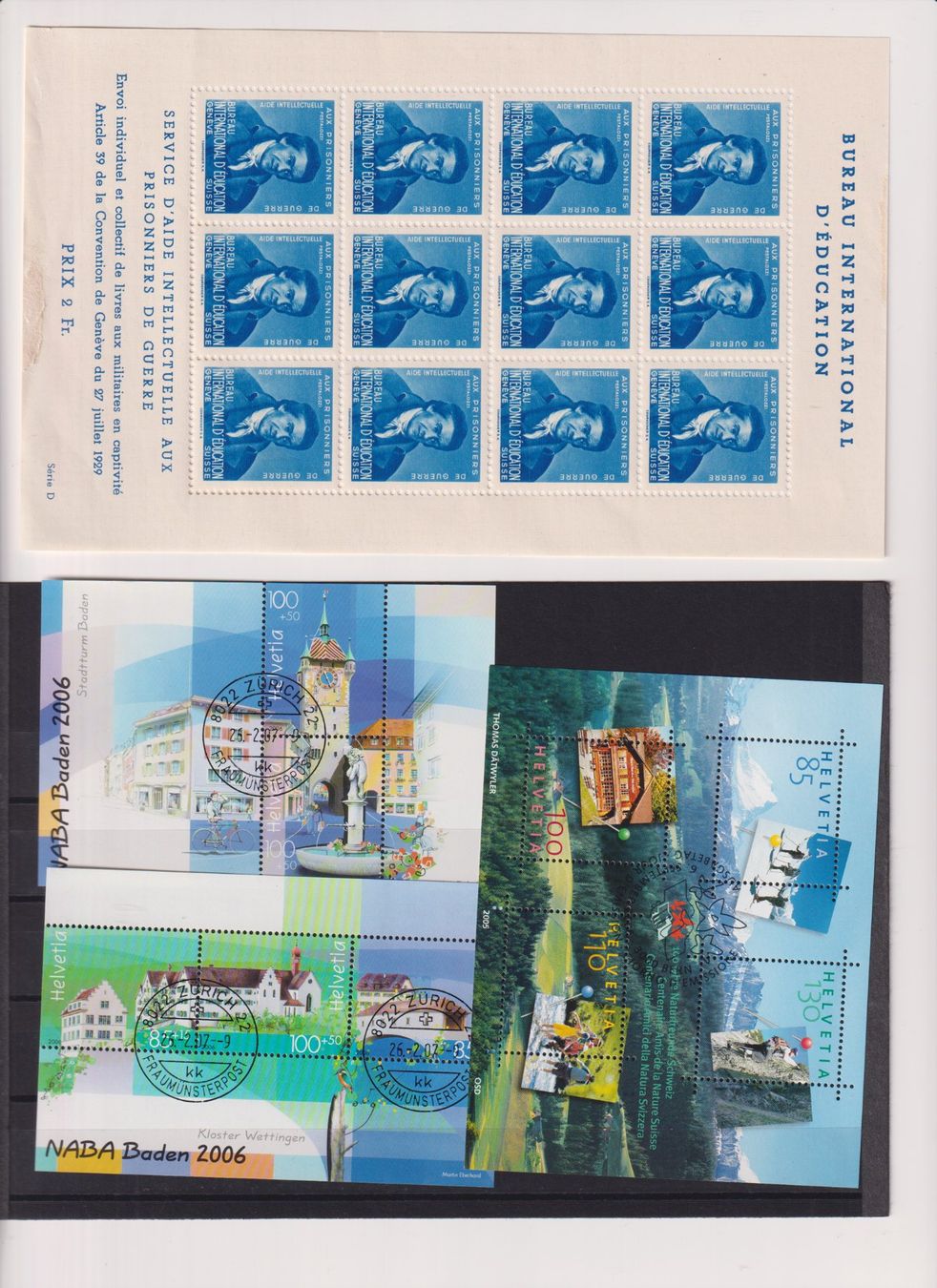 Alle Briefmarken: Zwei Scans Blocks und Kleinbogen !! – Gebraucht aus Bibern SH von Heinibuehrer