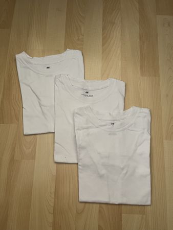 T-Shirt H&M Weiss Grösse 134/140 3er Pack guter Zustand