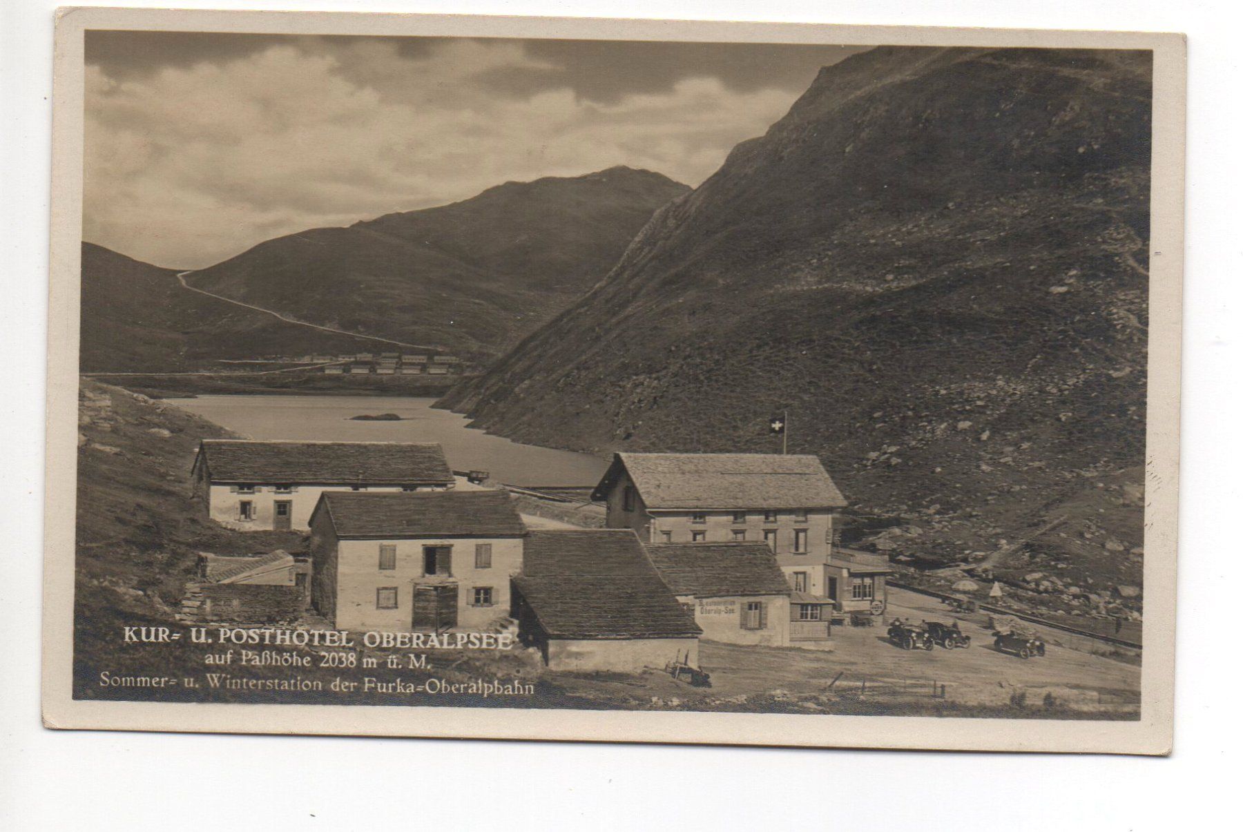 Cartoline postali: OBERALP-PASS Kur- und Posthotel, Auto – Nuovo (secondo la descrizione) da Jona venduto da philajona