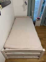 Lit simple en bois avec lit gigogne  90×200 cm