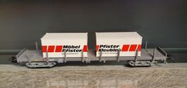MÄRKLIN: SBB RUNGENWAGEN Rs MIT MÖBEL PFISTER CONTAINERN