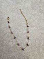 Goldiges Edelstahl Armband mit Perlen