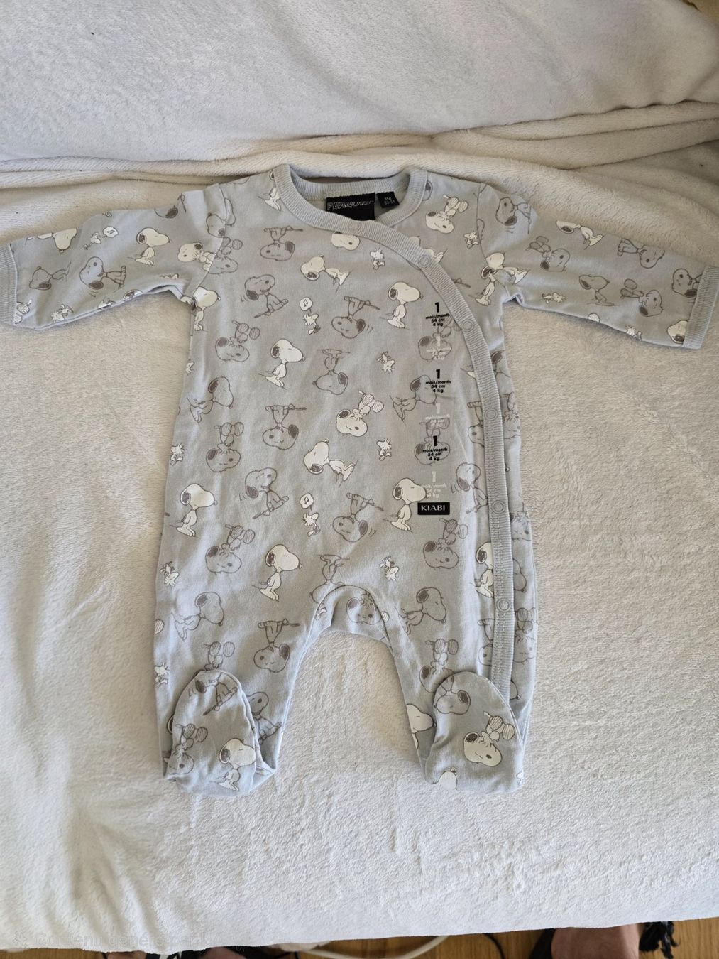 Pigiama & Simili: Pyjama bébé Kiabi Snoopy gris taille 1 mois 52-55 cm – Nuovo e nell'imballaggio originale da Grand-Lancy venduto da meinhardt