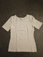 HANRO T-Shirt Weiss Grösse M Baumwolle Lycra guter Zustand