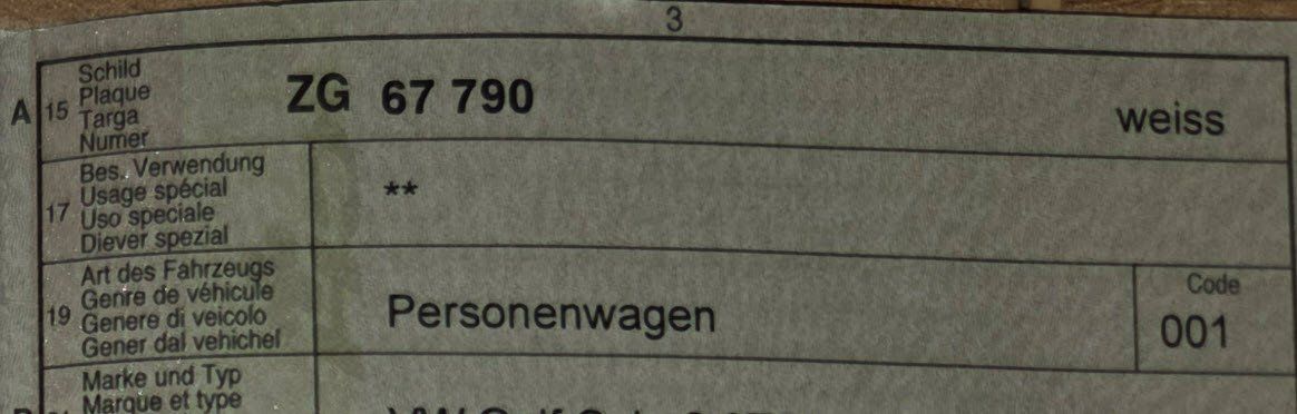 Ecriteaux: ZG 67790 - ab 1.- – D'occasion à Steinhausen par Adamster 1
