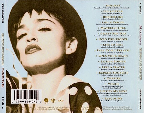 CDs: CD Madonna - Immaculate collection/Best (1990) – Gebraucht aus Möriken AG von mineralia 1