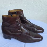 Vintage Herren Leder Stiefeletten Gr.42 Braun Echtleder