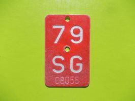 Velonummer / Fahrradnummer SG 79
