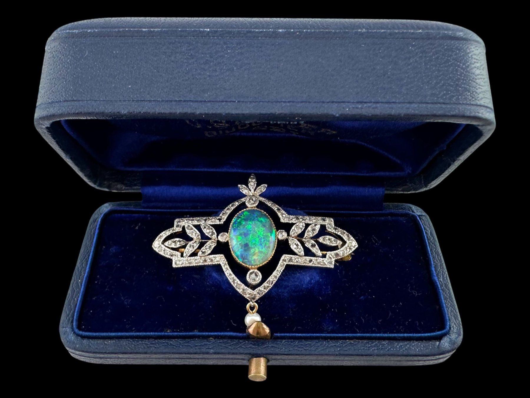Spille & Fermagli: Jugendstil Opal - Diamant - Perlen - Brosche um 1910 – Usato da Zuzwil SG venduto da artimmo 5