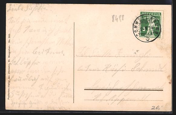 Cartoline postali: Schwellbrunn, Teilansicht aus der Vogels – Usato da Berlin venduto da bartko-reher 1