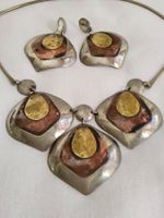 Vintage 60er Jahre Set Choker und Ohrhänger Metall
