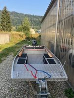 Alu Flachbodenboot mit Anhänger