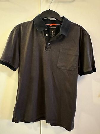 Polohemd Kitaro M grau/schwarz gestreift