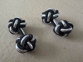 Manschettenknöpfe silber / schwarz in neuwertigem Zustand 🖤