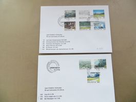 2 Briefe FDC Bilder der Schweiz (Satz) 1998