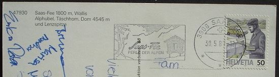 Cartoline postali: SAAS-FEE – Usato da Jona venduto da philajona 1