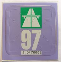 Vignette 1997 Autobahnvignette 97 Originalträger gebraucht.