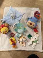 Baby Toys Bundle - Plush, Rattle, Comforter, Hanging Toys