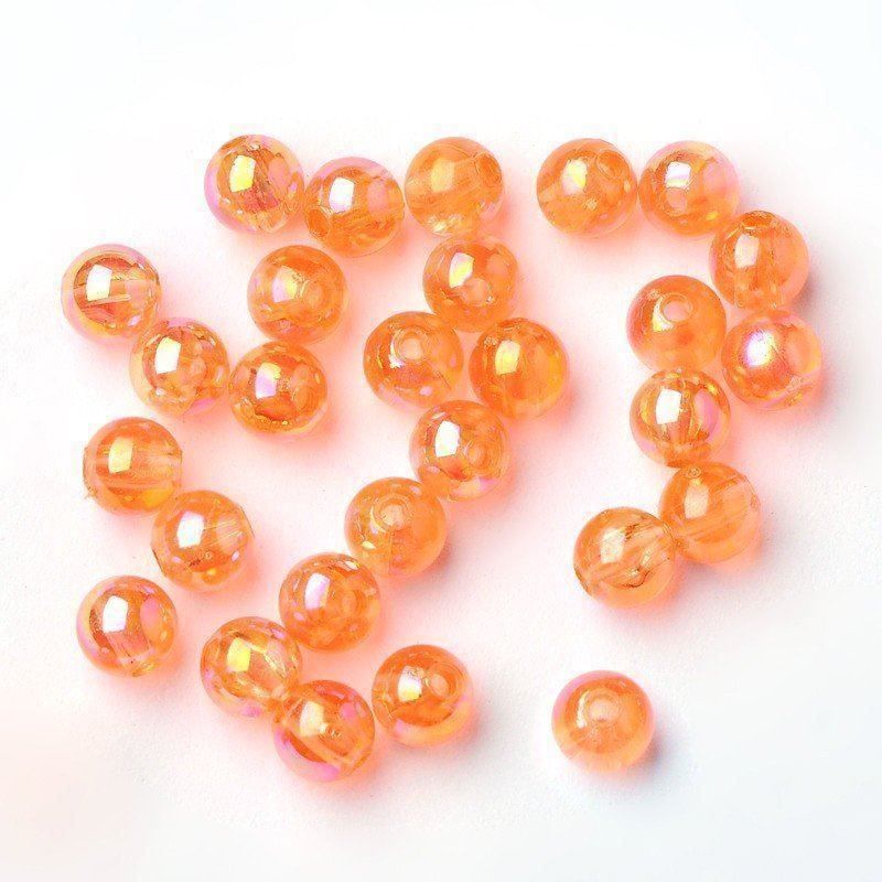 Perle (finte): Acrylperlen Transparent Dunkelorange 5mm / 100Stück – Nuovo (secondo la descrizione) da Rüegsau venduto da Tausendfreund