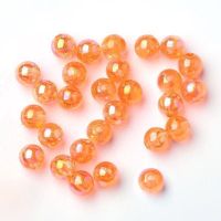 Acrylperlen Transparent Dunkelorange 5mm / 100Stück