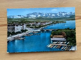 Zürich - Quaibrücke und Utoquai - AK 1957