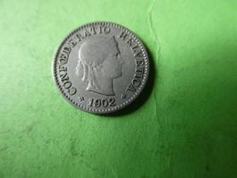 Schweiz 1902, 5 Rappen
