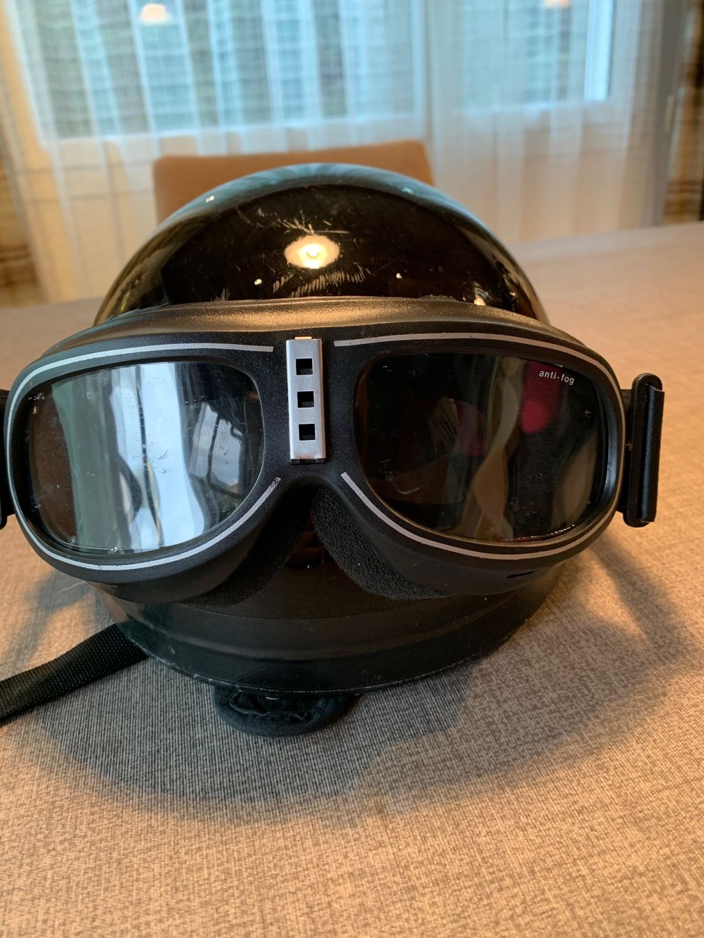 Caschi & visiere: Davida Motorradhelm mit Brille Groesse M schwarz – Usato da Urnäsch venduto da Mafre1949