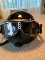Davida Motorradhelm mit Brille Groesse M schwarz