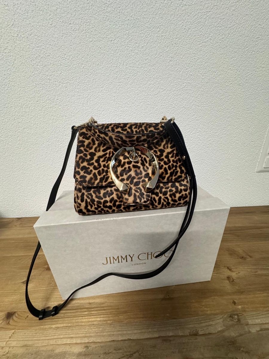 Jimmy Choo Borse da donna: Jimmy Choo Umhängetasche mit Leopardmuster-Neu – Nuovo e nell'imballaggio originale da Dänikon ZH venduto da rh7_xmx2