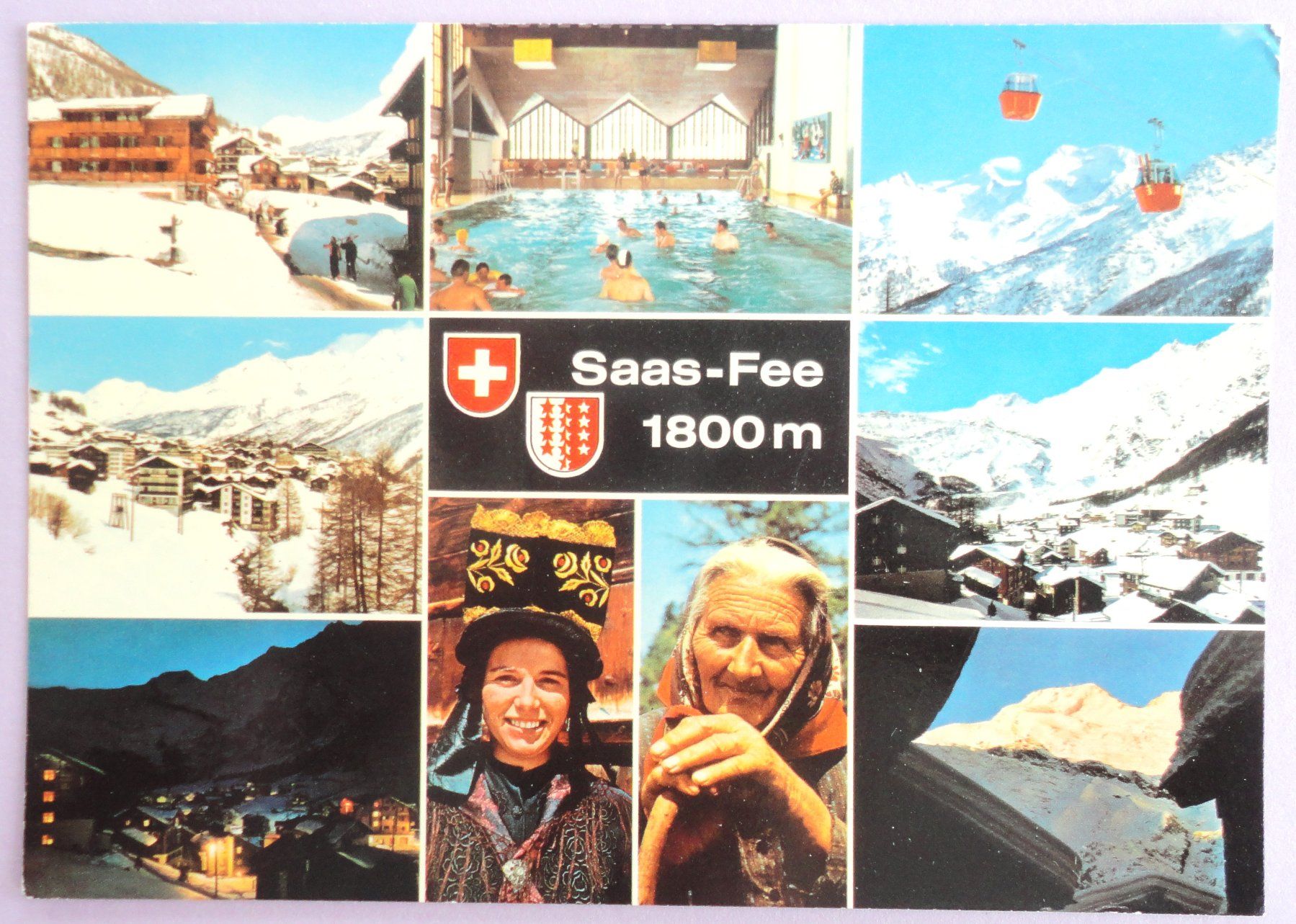 Cartoline postali: Saas-Fee 1800 m – Usato da Fétigny venduto da Billy2miny