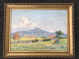 Ölgemälde Galante Szene A. Fivet 1915